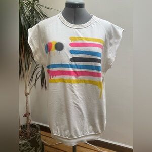 Famous Four Colors Oakland Organic Cotton Graphic Muscle Tee - White